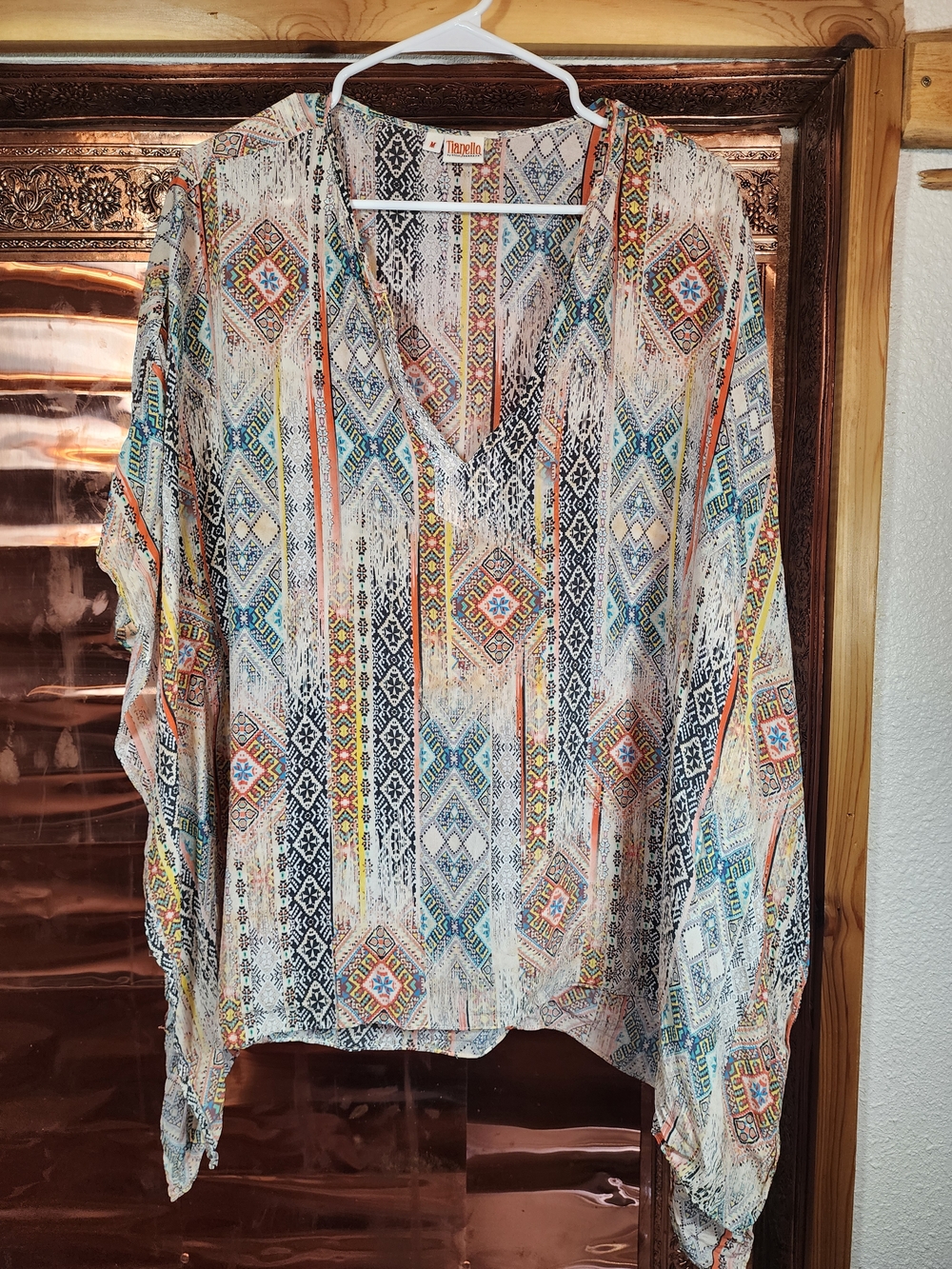 Tianello Multicolor Boho Vibes V-Neck Tunic